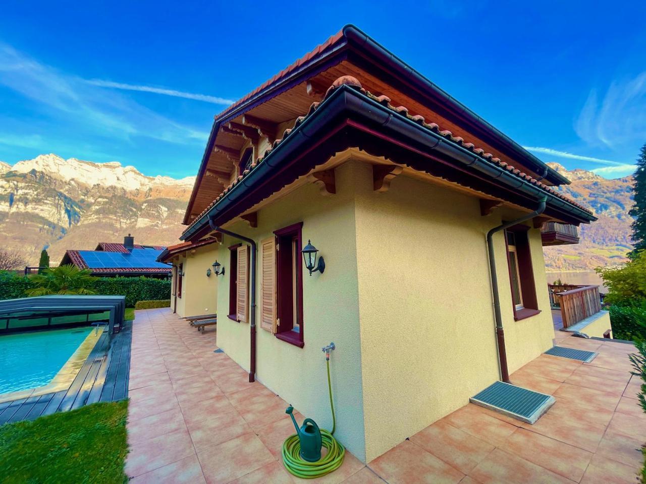 Doodle'S Amazing Chalet -Walensee - Flumserberg - Churfirsten - Heidiland - Pool - Sauna مولس المظهر الخارجي الصورة