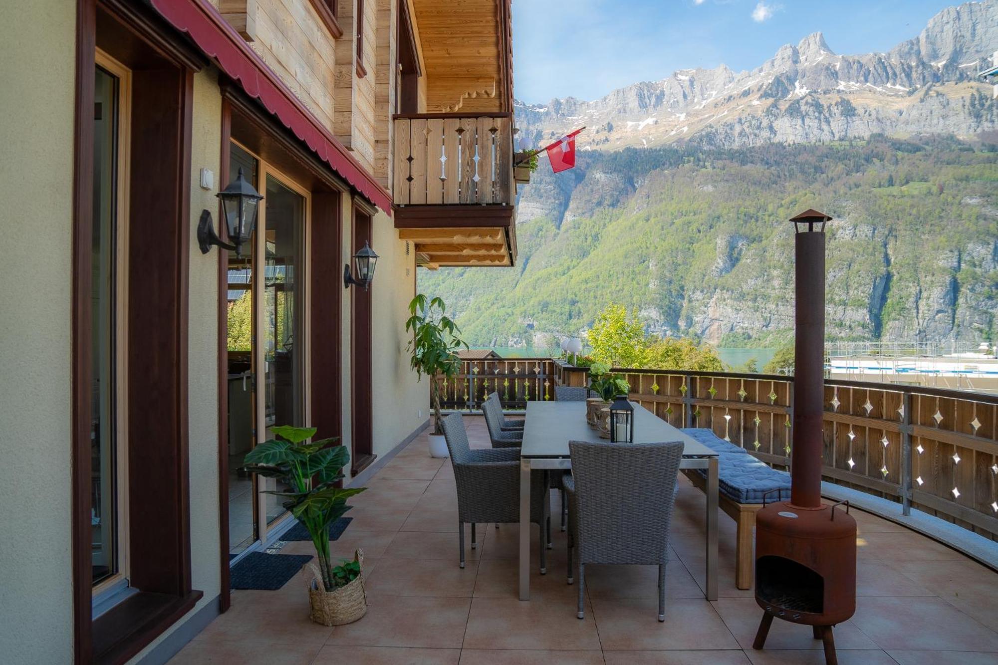 Doodle'S Amazing Chalet -Walensee - Flumserberg - Churfirsten - Heidiland - Pool - Sauna مولس المظهر الخارجي الصورة
