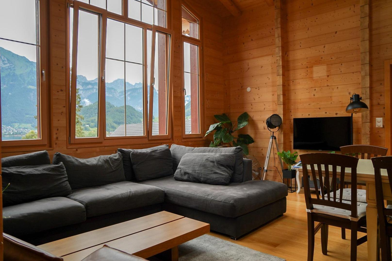 Doodle'S Amazing Chalet -Walensee - Flumserberg - Churfirsten - Heidiland - Pool - Sauna مولس المظهر الخارجي الصورة